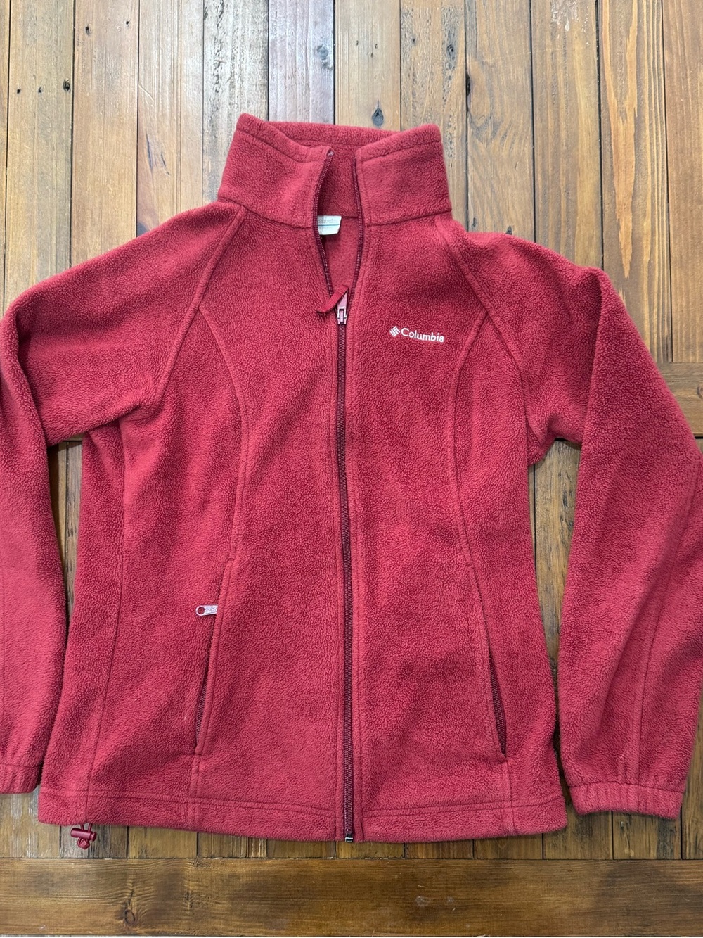 Columbia Women's Deep Red Full-Zip Fleece Jacket